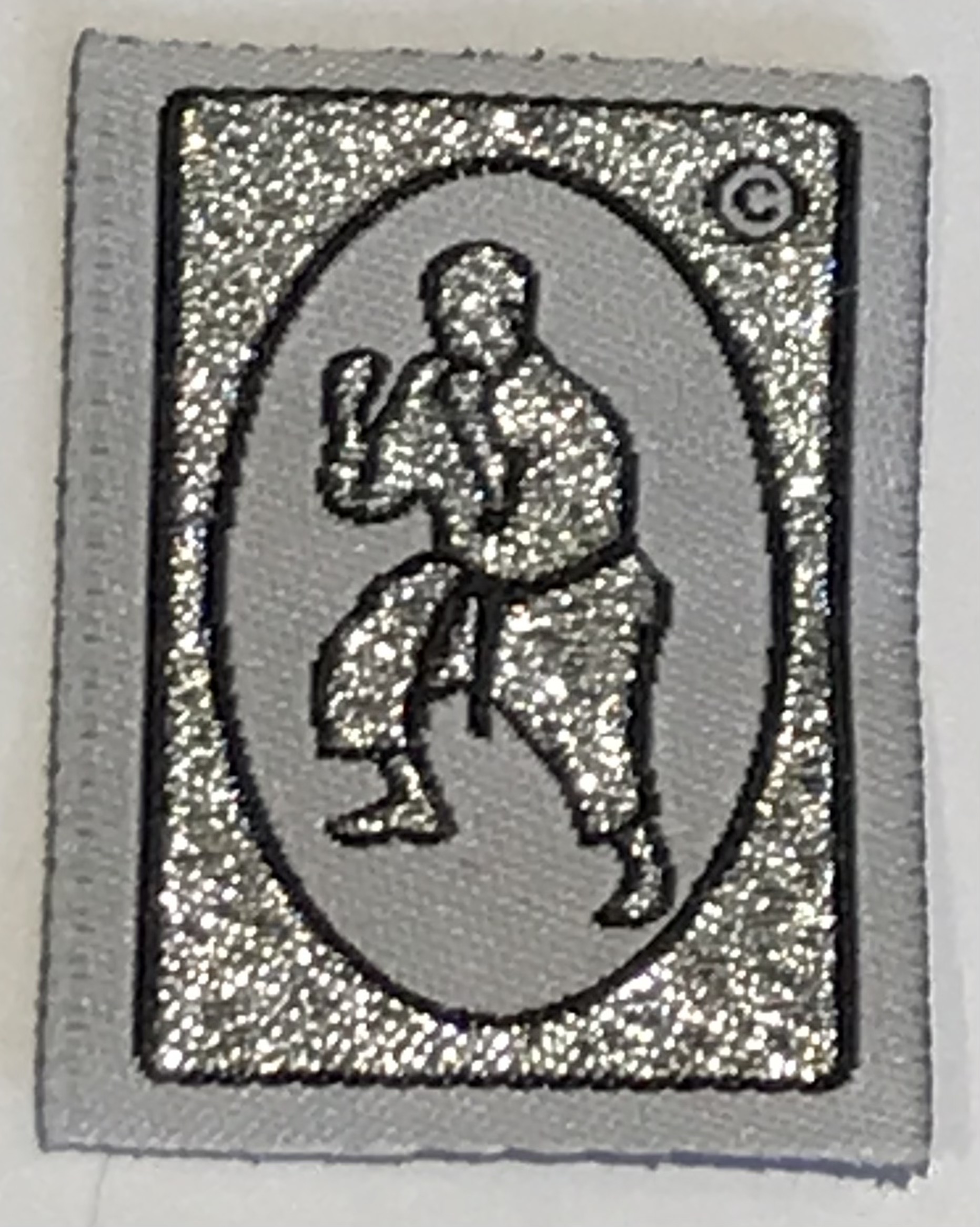 Silver Glitter Squats badge